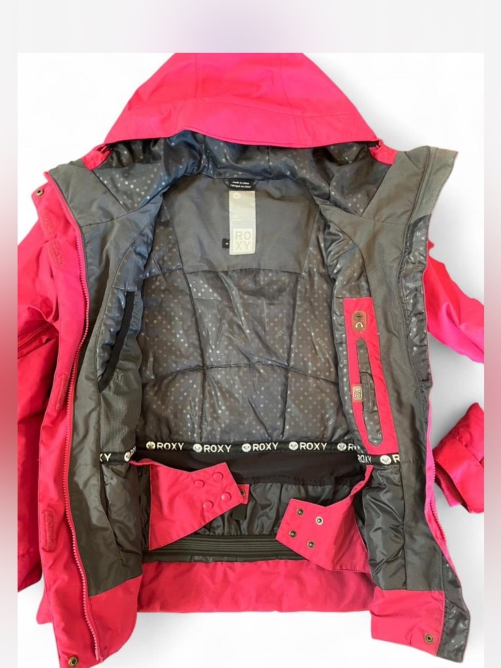 Roxy ski snow Pink Hooded Jacket 5 K silver - Picture 5 of 5